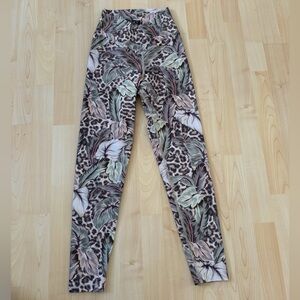 Beach Riot Leaf and Leopard Print Leggings